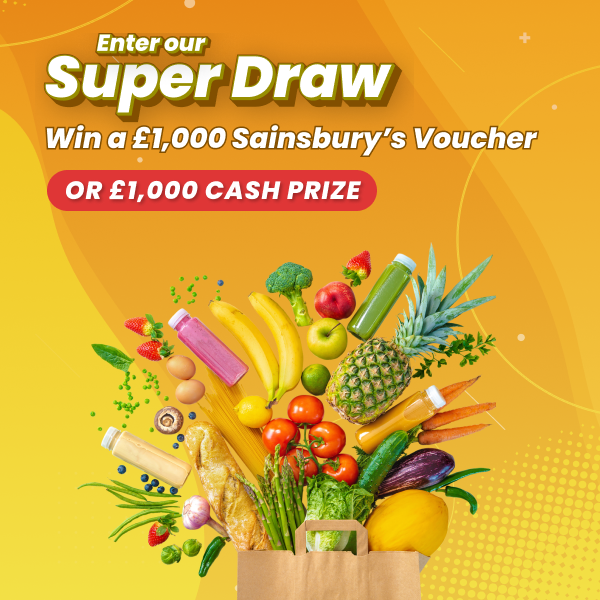 Win a £1,000 Sainsbury's eGift Card, or £1,000 cash